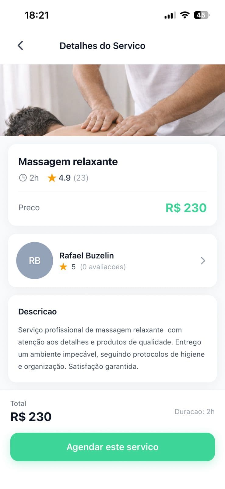 Detalhes do Serviço